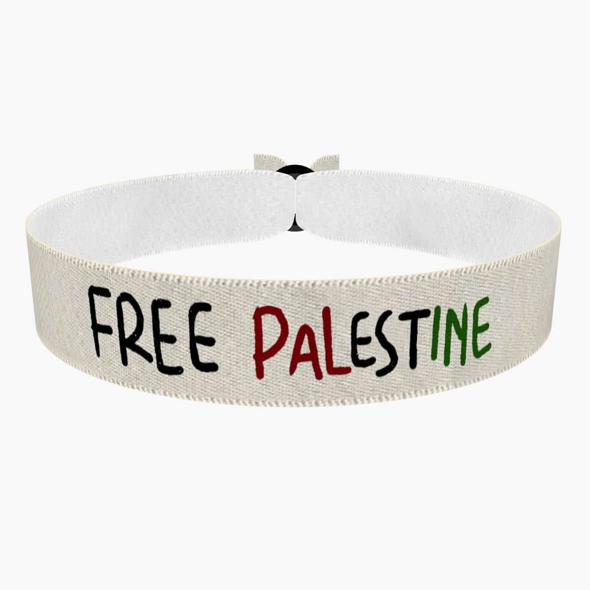 Produkt Free Palestine Palästina Stoffarmband beige