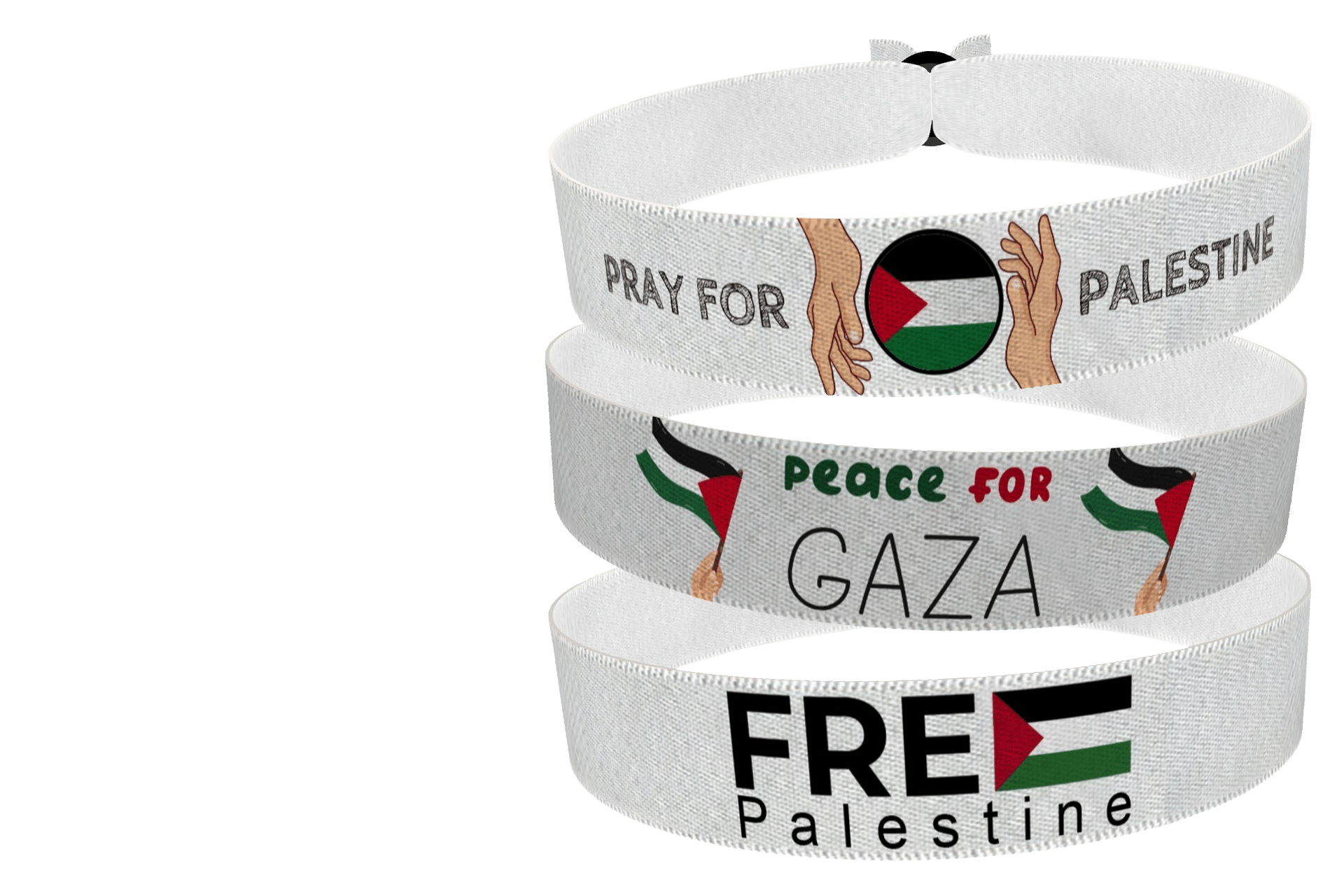 Free Palestine Stoffarmbänder