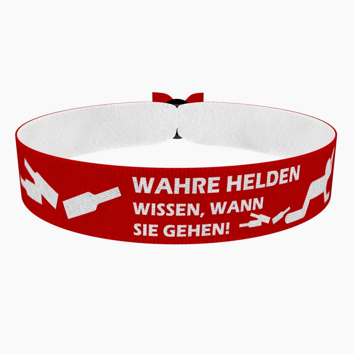 Produkt AK26 Wahre Helden wissen wann sie gehen Abschlussklasse 2026 Stoffarmband